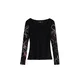 Desigual Majica temno roza/črna/naravno bela