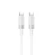 XO Kabl USB-C na USB-C NB-Q291B, 60W, 1m, Beli (ojačani pleteni)