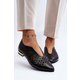 Cut-out Ballerina Flats in Genuine Leather Zazoo 2883 Black