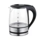 MAESTRO MR-062-BLACK steklen električni grelnik vode črne barve 1,2 l 1630 W