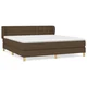 vidaXL vidaXL Box spring postelja z vzmetnico temno rjava 180x200 cm blago, (20899580)