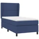 Vidaxl Box spring postelja z vzmetnico modra 90x200 cm blago