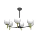Luster na šipci AWINION 6xE27/15W/230V beli/zlatni/crni