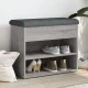 Klupa za cipele siva boja hrasta 62x32x50 cm konstruirano drvo