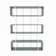 Hanah Home Bruti Green White Polica za knjige 120x180x29.6cm, Zimzelena