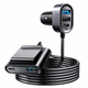 Joyroom brzi auto punjač 3xUSB PD + 2xQC 3.0 72W 1.5m(JR-CL05): crni