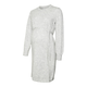 MAMALICIOUS Pletena obleka MLNEWANNE L/S ABK KNIT DRESS A. NOOS, siva