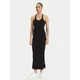 Tommy Jeans Poletna obleka Racerback DW0DW22329 Črna Slim Fit