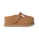 UGG za ženske. 1167550 Goldenstar Hi Clog usnjeni cokli rjave barve (41), Rjava, Ravna stran, Velcro, Priložnostno