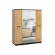 Garderoba Providence N108 Craft hrast, Mat crna, 215x180x60cm, Porte guardarobaVrata garderobe: Klasična vrata