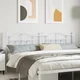 Vidaxl vidaXL Kovinsko vzglavje postelje, belo, 200 cm