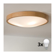 Brilagi - LED plafonsko svetlo CARVALHO SLIM 3xE27/60W/230V hrast prečnik 47 cm