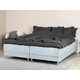 Boxspring krevet Dallas 871 Bračni, Ergonomski, Boxspring, Siva, 180x200, Tkanina, Basi a doghePodnice za krevet, 180x200x58cm