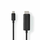 Nedis USB-C adapter | USB 3.2 Gen 1 | USB-C moški | Priključek HDMI | 4K@60Hz | 2,00 m | Okrogla | Ponikljano | PVC | Črna | Oznaka