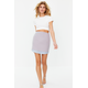 Trendyol Gray End Detail Mini Woven Skirt
