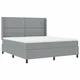 Vidaxl LED Box Spring Postelja Svetlo siva 180 x 200 cm blago