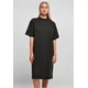Womens Organic Long Oversized T-Shirt Dress Black