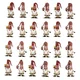 Rayher. Lesene ščipalke Božični palčki, 5cm, set 24