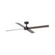 FARO 34356 - stropni ventilator RUDDER L, braon/crna, prečnik 132 cm + daljinski upravljač