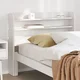 vidaXL Vzglavje s policami bela 90 cm trdna borovina