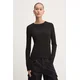 Majica z dolgimi rokavi Guess Jeans ženska, črna barva, W4YI22 J1314