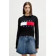 Tommy Jeans Pulover  mornarska / rdeča / črna / bela