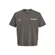JACK & JONES Majica JCOLEGACY siva / kaki / temno oranžna / off-bela