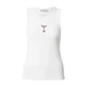 PIECES Top PCMAY temno rjava / bela