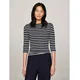 Tommy Hilfiger za ženske. WW0WW40589 Nova majica Cody T-shirt navy (S), Priložnostno, Bombaž, 3/4 rokav, Mornarica