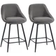 Homestar Set barskih stolov 2 kosa 49x52x88 cm siva