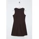 Trendyol Brown Plain Mini Woven Dress