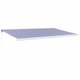 Tenda na uvlačenje plavo-bijela 5 x 3 m od tkanine i aluminija