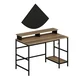 Hanah Home Greta L Dore Black Radni sto 120x74x60cm, Smeđi