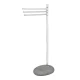 WENKO 19493100 - Stalak za peškire PEBBLE STONE 38x84 cm, sjajni hrom/siva