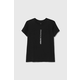 Pamučna majica Armani Exchange za žene, boja: crna
