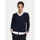 TOMMY HILFIGER Pulover Gold-tone Button Cuff mornarska