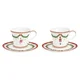 Set of 2 coffee cups with saucers, porcelain, 80ml, Magie de Noel -