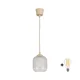 Brilagi - LED luster na sajli RETRO GLASS 1xE27/60W/230V O 14 cm bež/beli