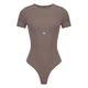 GOD SAVE QUEENS Bodi Second Skin T-Shirt Bodysuit rjava
