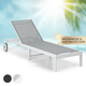 Blumfeldt Lucca Lounger, vrtni ležalnik, aluminij, 4 ravni (GDM13-Lucca-WH-GR)