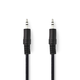 NEDIS CAGB22000BK20, Stereo audio kabl, 3,5 mm muški, Niklovani, 2,00 m, Crni