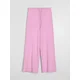 Sinsay - Wide leg pantalone od mekane trikotaže sa mješavinom viskoze soft touch - roze