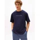 Tommy Hilfiger za moške. UM0UM03685 Originalna majica z modrim logotipom (S), Modra, Domača oblačila, Bombaž