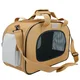 Mersjo Mersjo Voyager transportna torba za mačke in majhne pse do 8 kg, 4 vhodi, mehka blazina, rjava, 45 × 21,5 × 30 cm