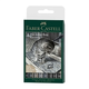 Faber-Castell - Flomasteri Faber-Castell Pitt, crno sivi, 8 komada