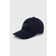 Pamučna kapa sa šiltom Armani Exchange boja: tamno plava, s tiskom