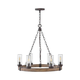 Hinkley HK-SAWYER6-SQ - Luster na lancu SAWYER 6xE14/40W/230V braon