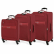 Jada Toys Sada textilných cestovných kufrov ROLL ROAD ROYCE Red/Červená, 55-66-76cm, 5019424