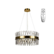 LED luster na sajli, prigušiva, LED/80W/230V 3000-6500K, zlatna + daljinski upravljač