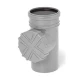 shumee Čistilec odtokov s cedilom za odtočno cev 110 mm, siv